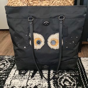 Authentic coach nylon owl bag